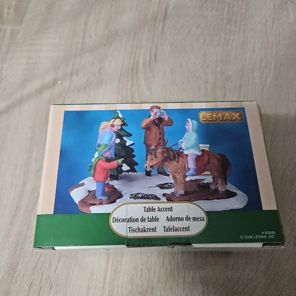 Lemax “Reindeer Rides” Table Accents Christmas Village 2008 New In Box Holiday #